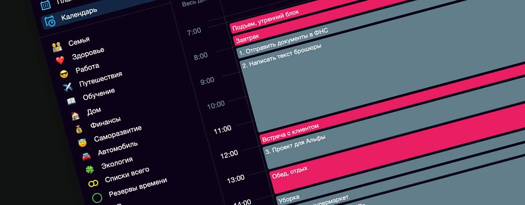 Как составить расписание на день