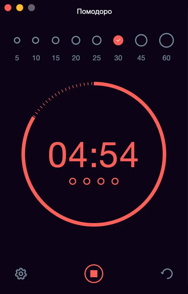 Тайм в приложении SingularityApp