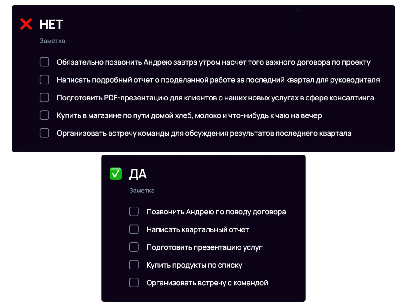 Не указывайте в формулировке лишние детали