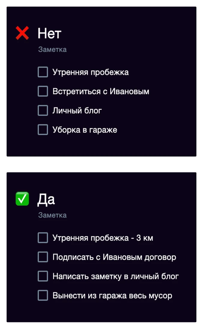 Результато-ориентированные формулировки