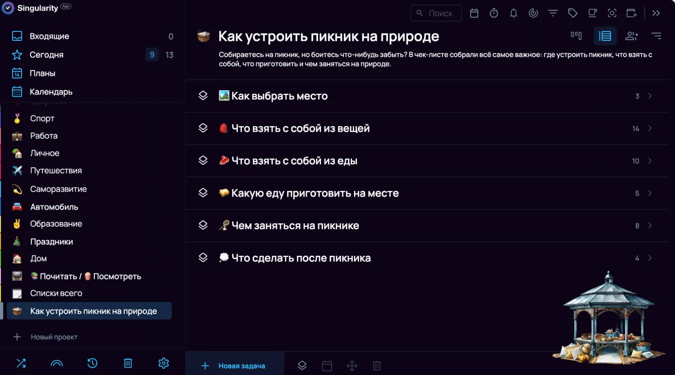 Пикник на природе: чек-лист